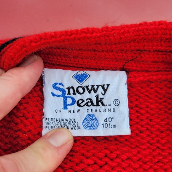 Vintage 90s snowy peak new zealand cardigan sweater women's medium - Picture 9 of 14